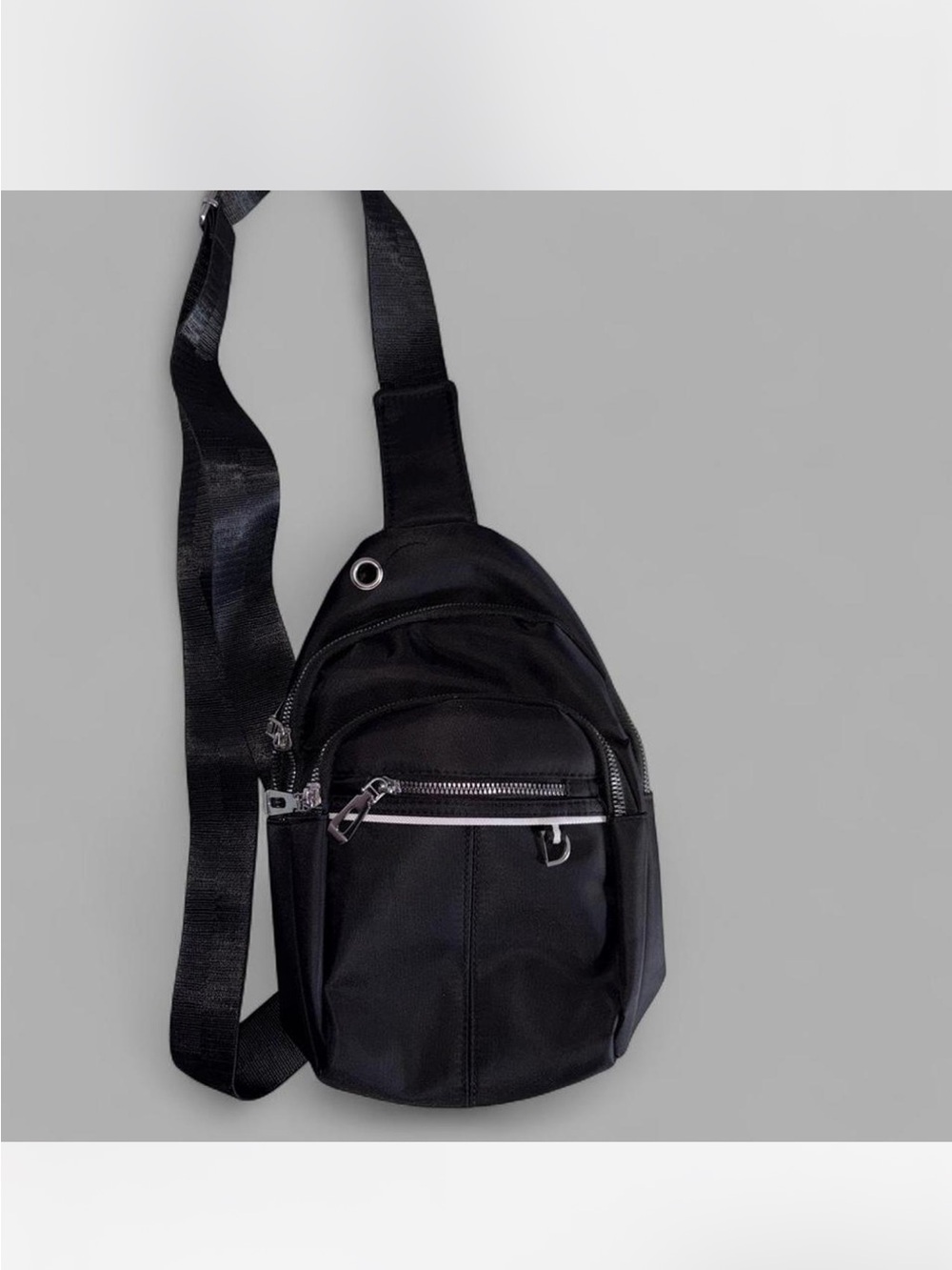 Black Sling Bag - Compact Crossbody Carry